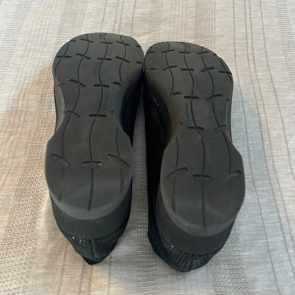 Thierry Rabotin Black Shimmer Reptile  Slip on Comfortable Shoes